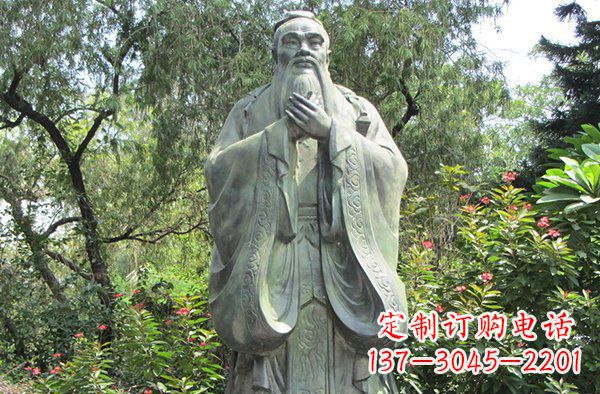 泰安青铜老子公园名人铜雕