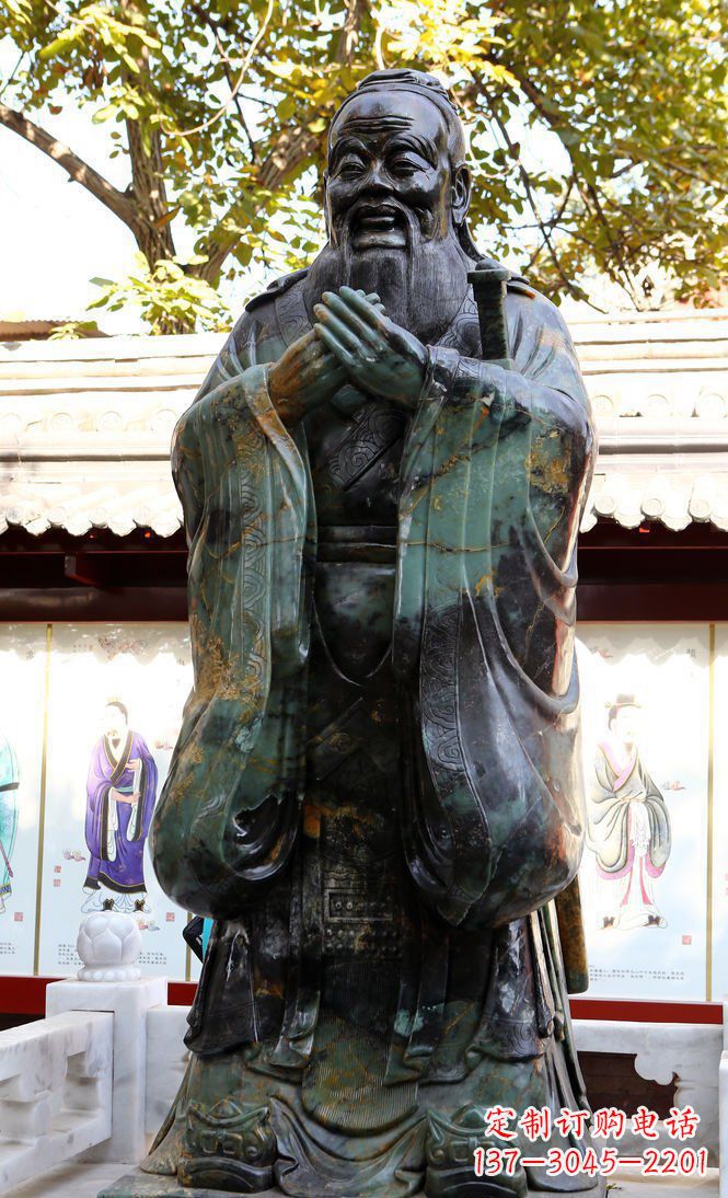 泰安青铜孔子行教像,把智慧和精神传承