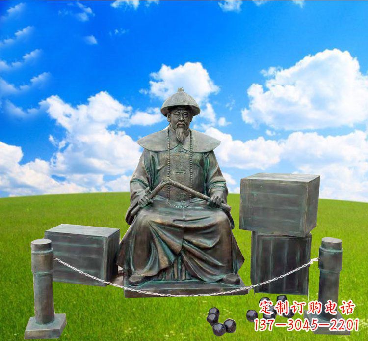 泰安青铜雕刻的传奇——林则徐铜雕