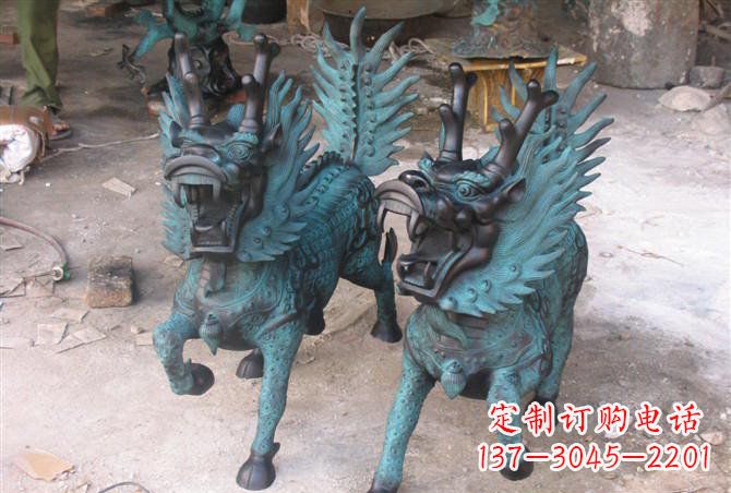 泰安青铜麒麟雕塑