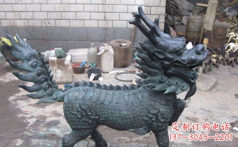 泰安青铜麒麟古代神兽雕塑