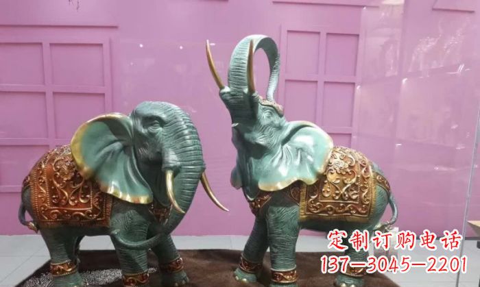 泰安青铜小象雕塑,古朴典雅