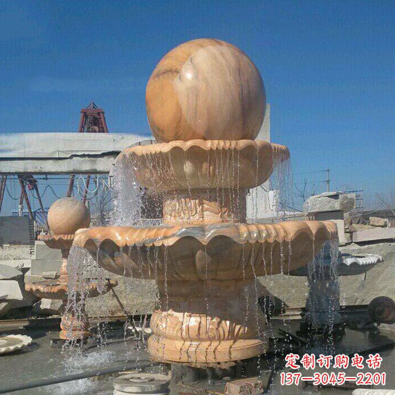 泰安曲阳石雕风水球喷泉:给你家的空间带来最好的祝福