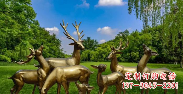 泰安群雄逐鹿,高贵精美的鹿雕塑
