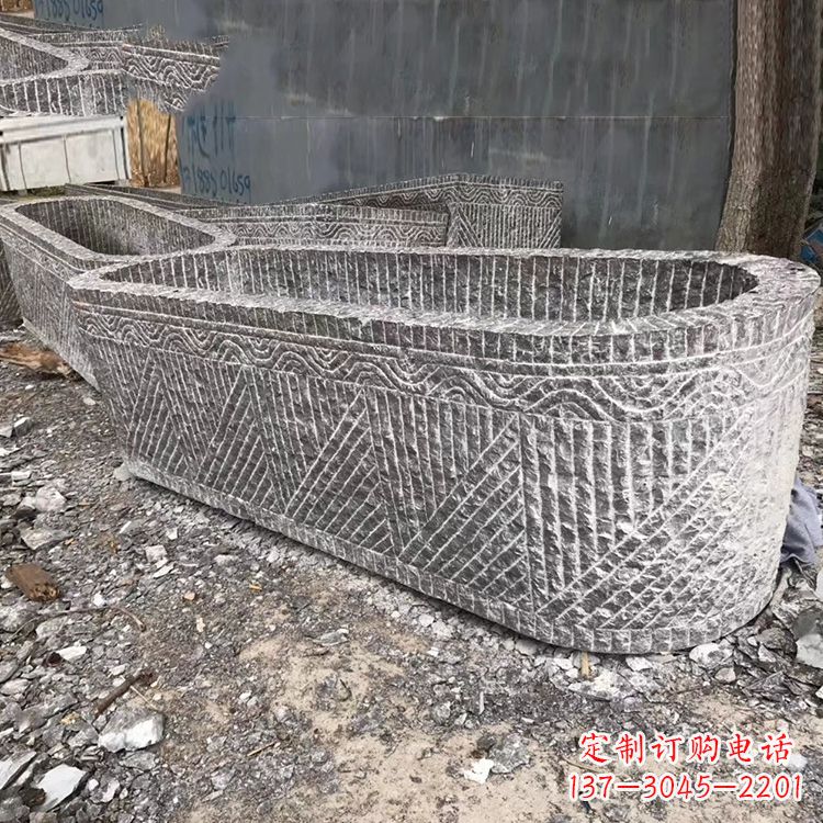 泰安起点雕刻•手工老石槽雕塑