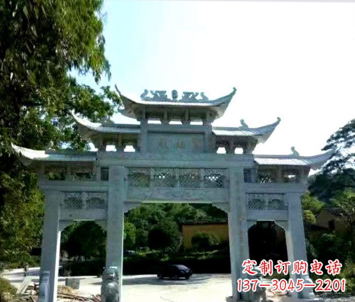 泰安艺术般的精美大理石牌坊雕塑,为您的家增添高雅气质