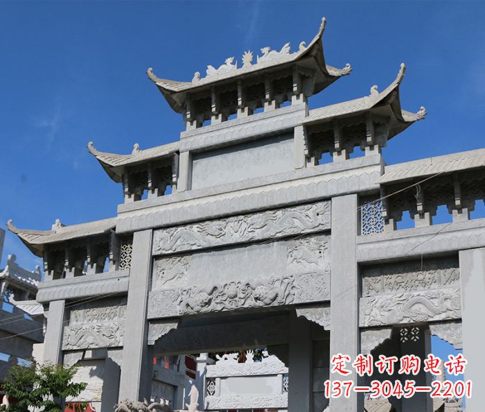 泰安定制牌坊石雕,纪念无价的美好记忆
