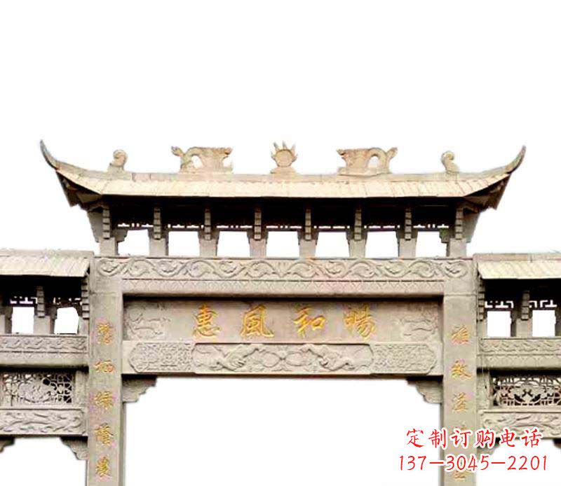 泰安牌坊石雕–传承传统文化,给空间增色彩