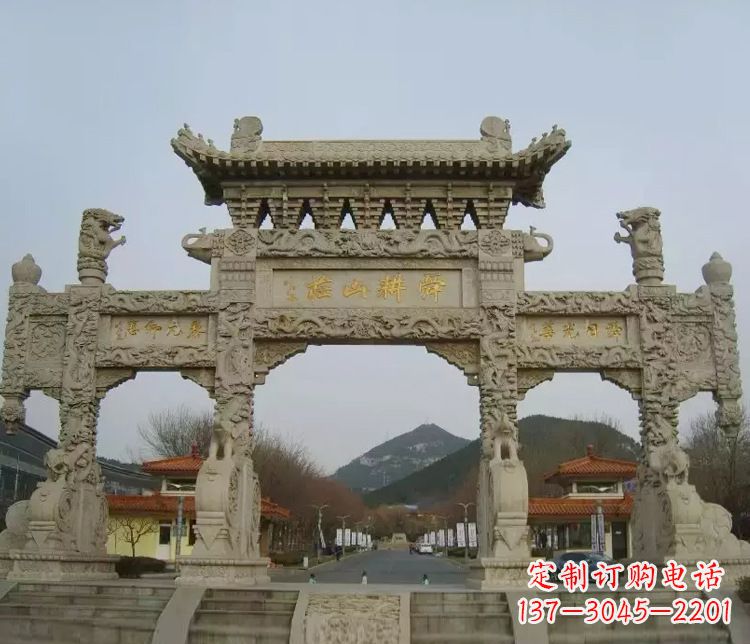 泰安铭刻美好时光,中领雕塑牌坊石雕