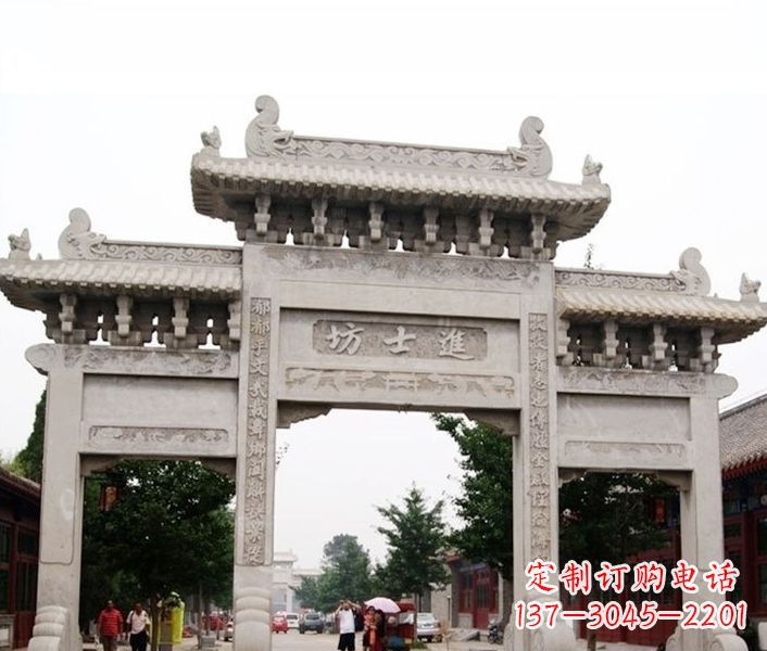 泰安艺术匠心打造的石雕牌坊