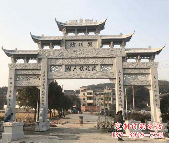 泰安特色大理石牌坊雕塑