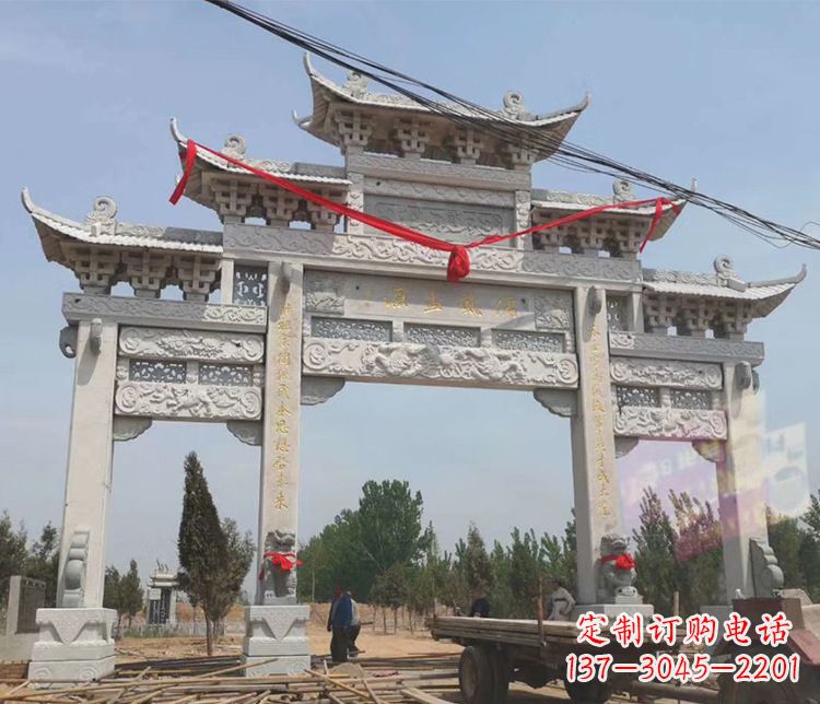 泰安中领雕塑-大理石牌坊石雕