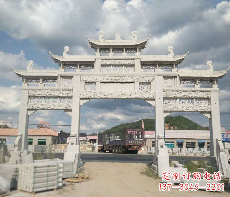 泰安精美大理石牌坊石雕——给您的家园增添优雅气质