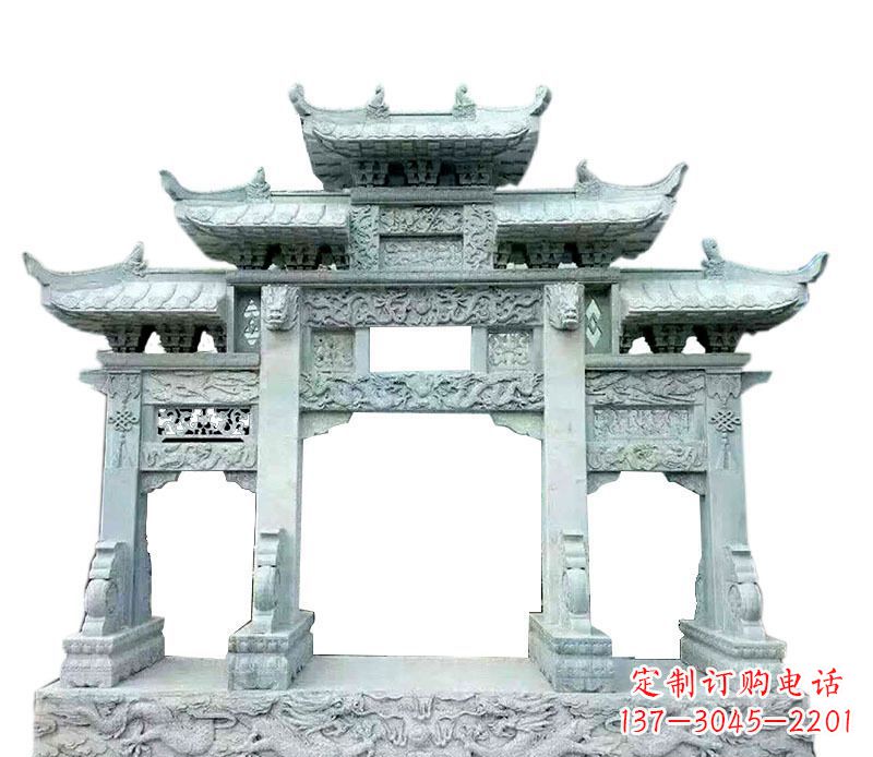 泰安中领雕塑仿古牌坊石雕定制