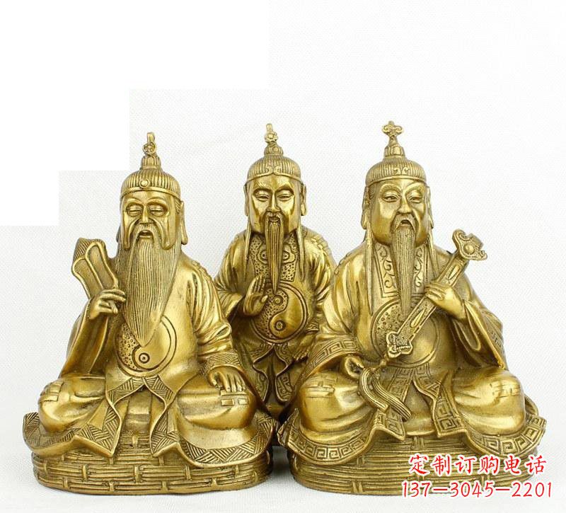 泰安三清祖师神像铜雕,古典经典展现
