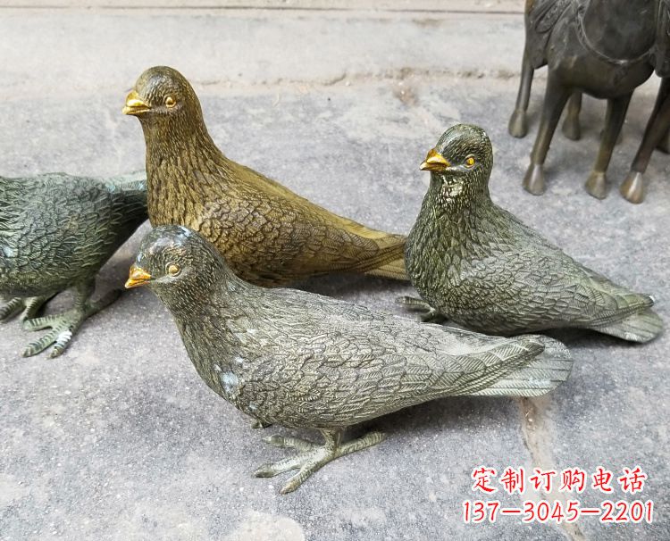 泰安中领雕塑:少女与和平鸽的象征