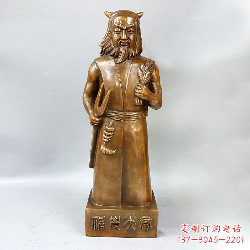 泰安尊贵的神农大帝铜雕塑