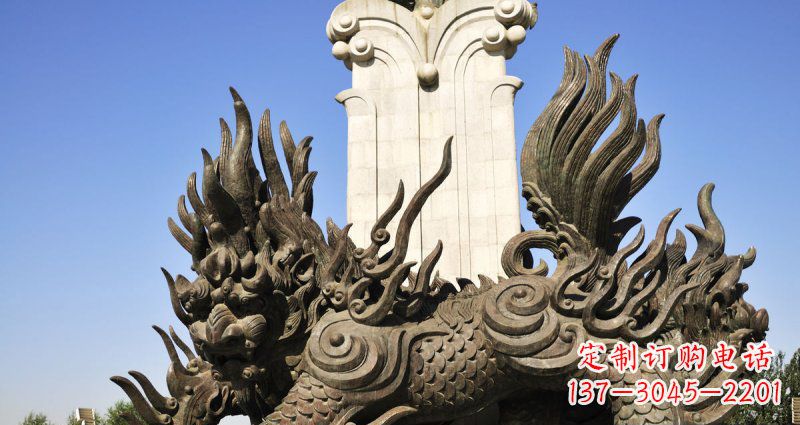 泰安中领雕塑:神兽火麒麟铜雕定制