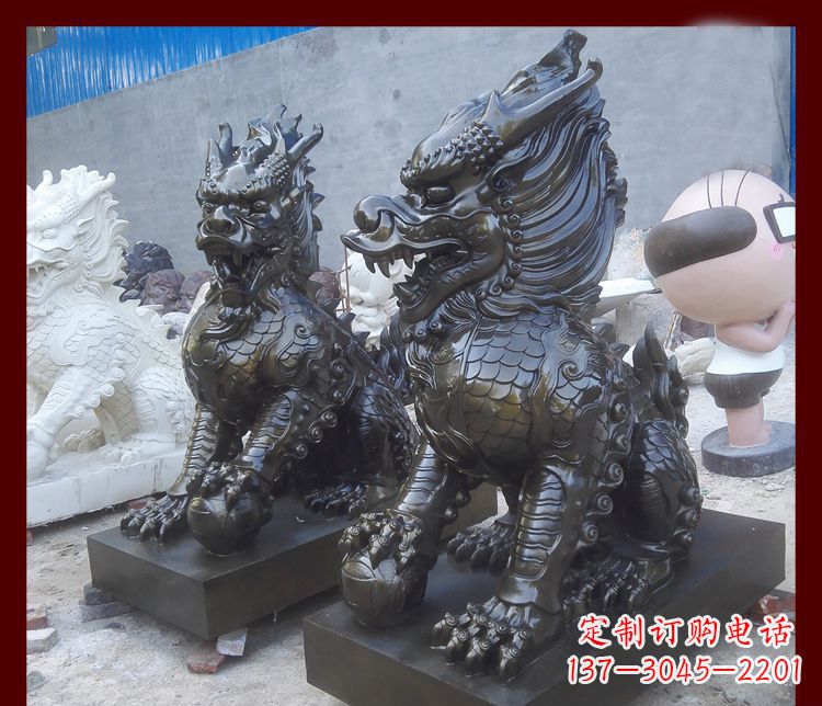 泰安中领雕塑的麒麟铜雕是塑造精美的工艺结果。…