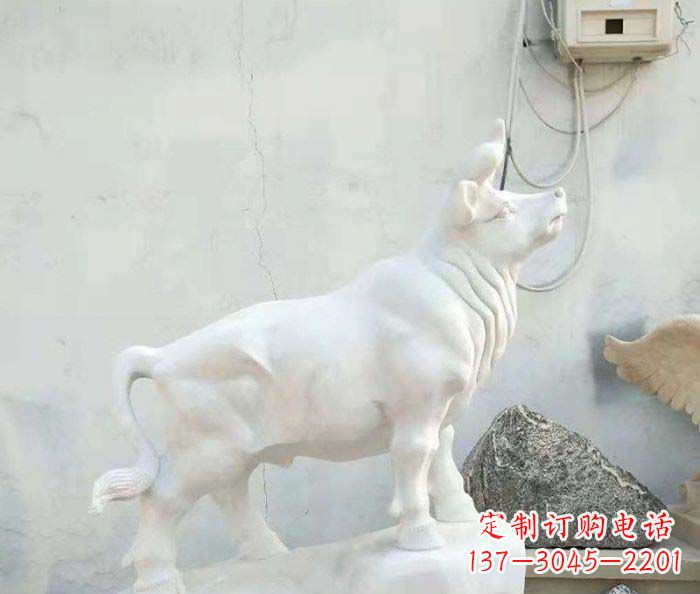 泰安精美汉白玉石动物雕塑