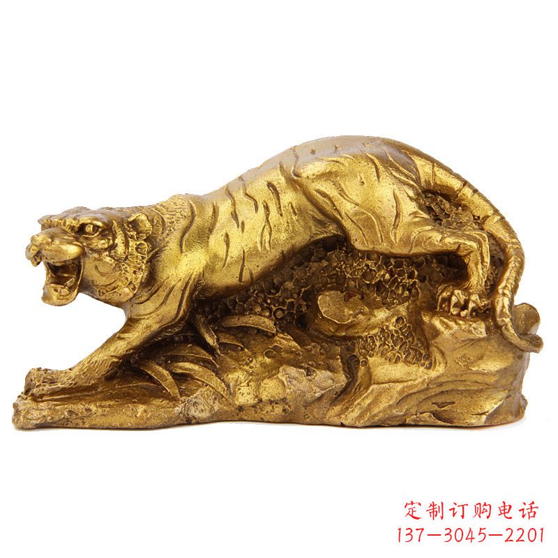 泰安生肖虎-铸铜鎏金动物雕塑摆件