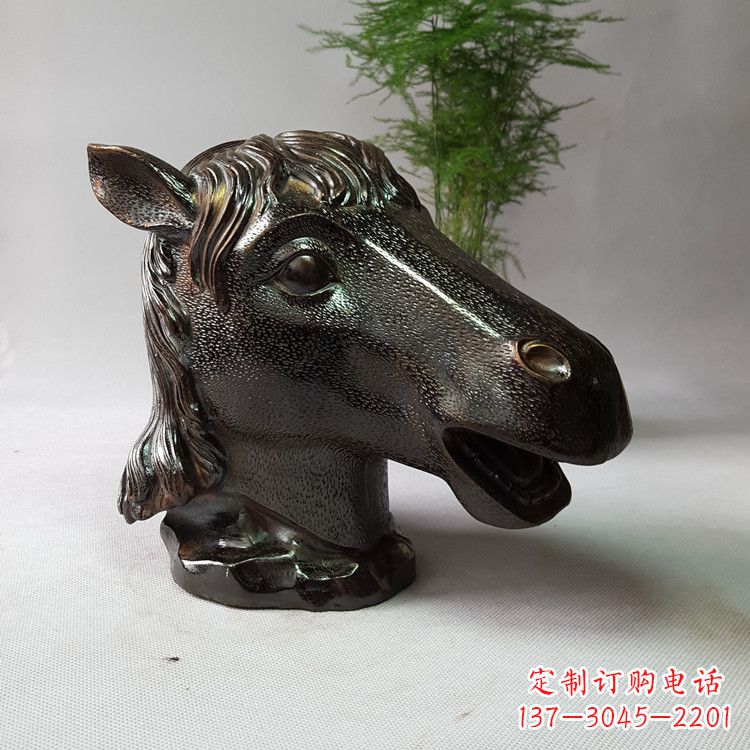 泰安中领雕塑:生肖马铸铜兽首