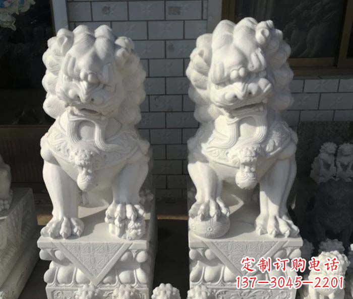 泰安狮子门口石雕