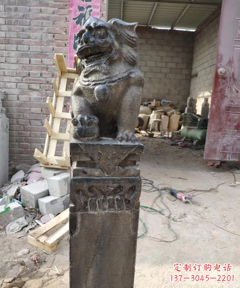 泰安狮子拴马雕塑,展现力量之美