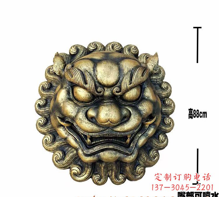 泰安领雕品质狮子头铜雕