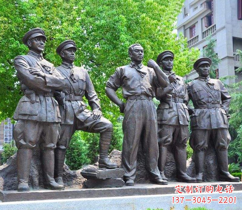 泰安名人元帅铜雕,让你永久记住他们