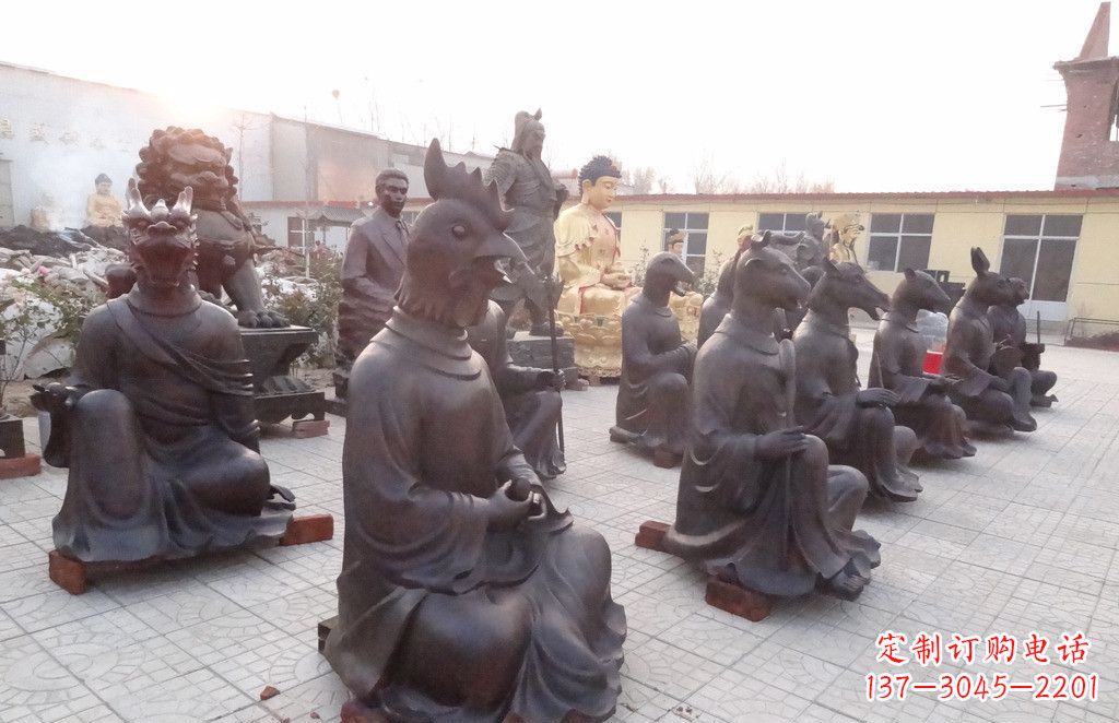 泰安定制十二生肖头像铜雕