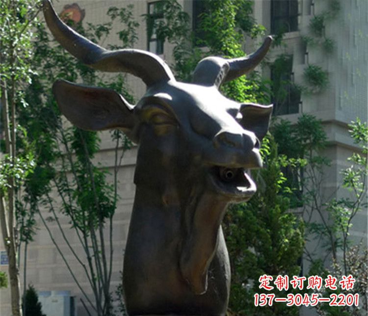 泰安十二生肖铜雕羊首饰