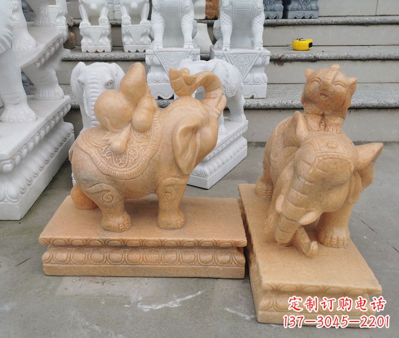 泰安完美还原静谧大象雕塑
