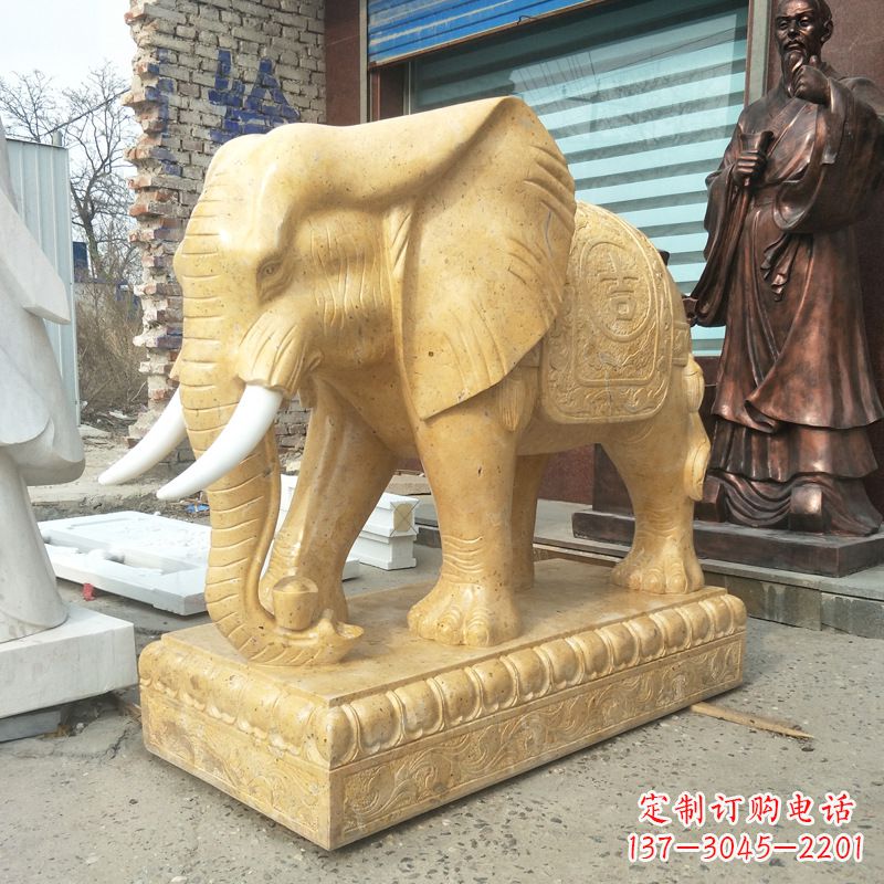 泰安精美大象雕塑,为你定制宅神兽