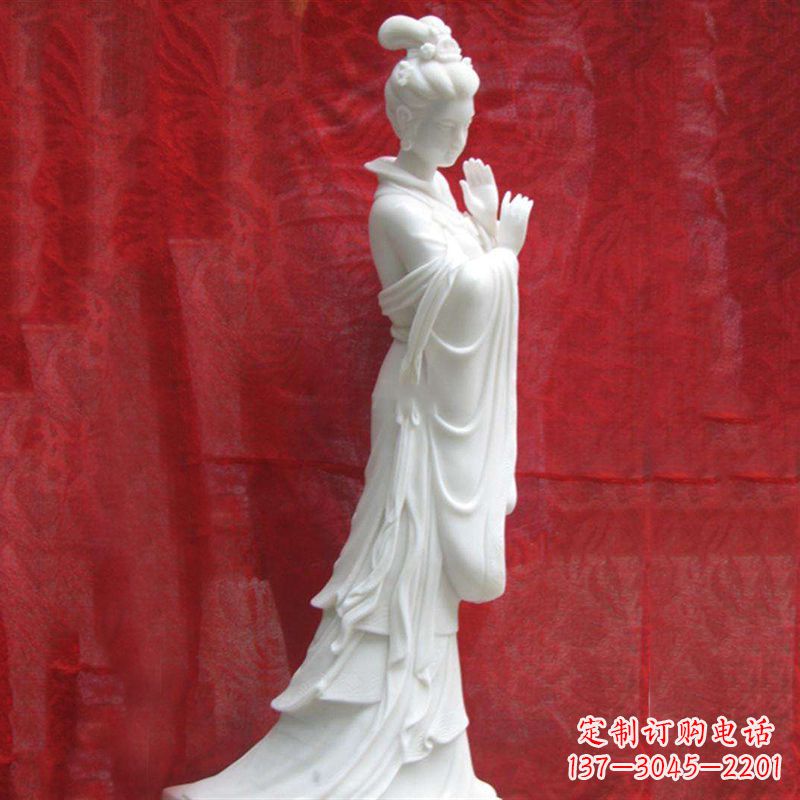 泰安精美无双的汉白玉貂蝉雕塑