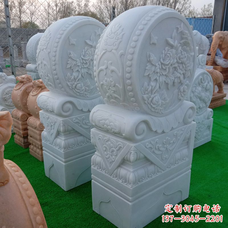 泰安石雕方柱门墩雕塑,精美无穷
