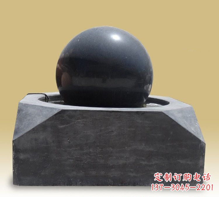 泰安石雕风水球雕塑 (2)