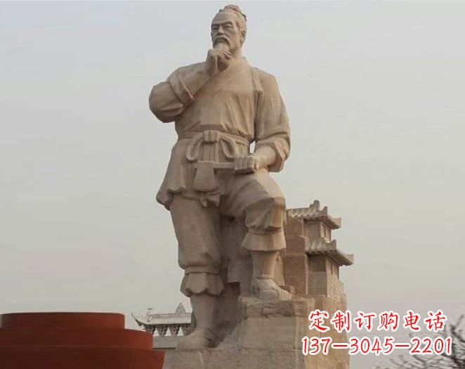 泰安重拾古代风采,中领雕塑打造高贵的鲁班雕塑