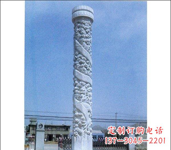 泰安中领雕塑厂家-优质定制龙柱石雕