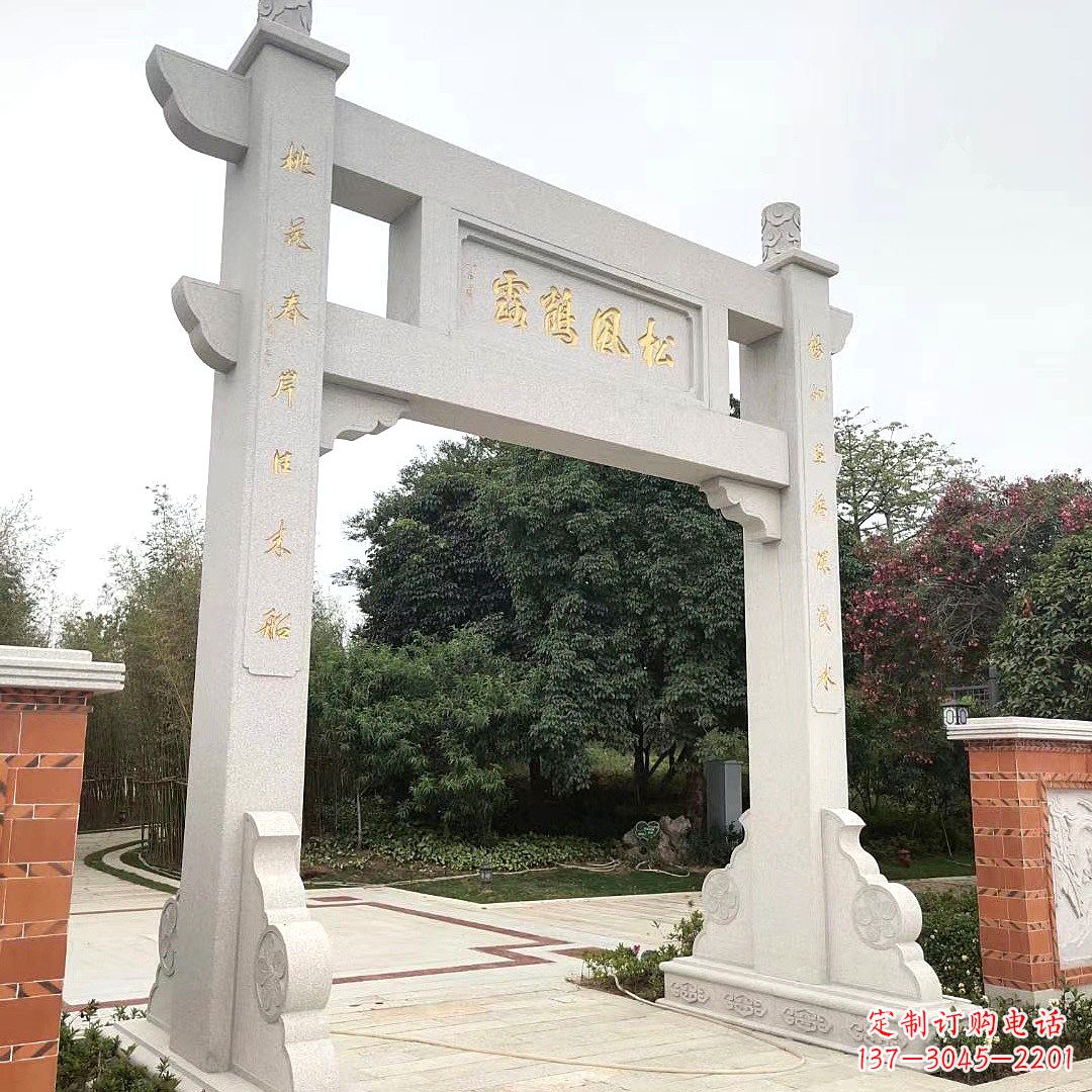泰安石雕汉白玉牌坊雕塑