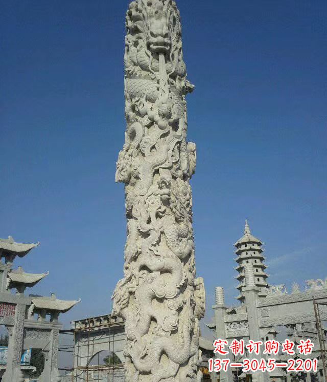 泰安石雕华表龙柱雕塑
