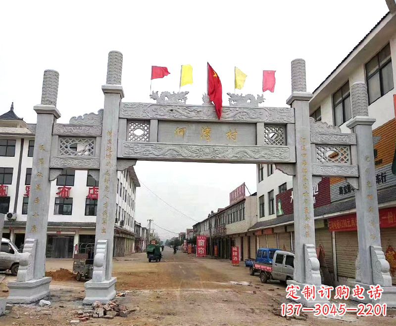 泰安中领雕塑:精美石雕牌坊雕塑