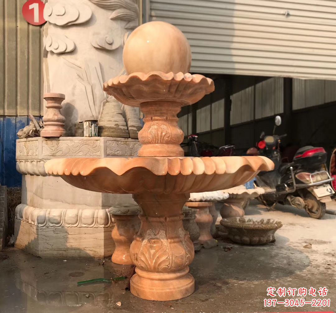 泰安象征祥和的石雕风水球雕塑
