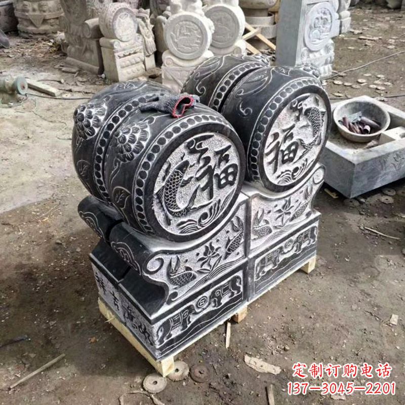 泰安中领雕塑-石雕门墩貔貅抱鼓
