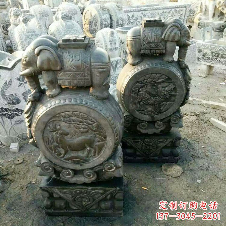 泰安高品质石雕门墩石雕雕塑,打造优雅大气的家居空间