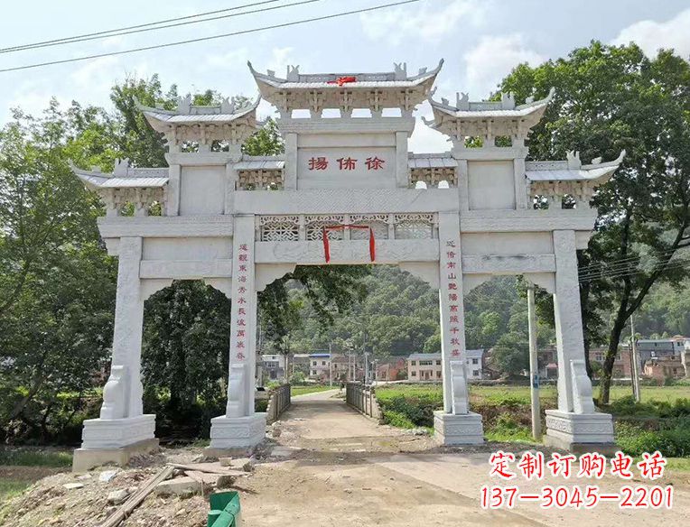泰安古典大气的门楼石雕雕塑
