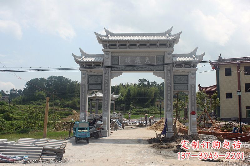 泰安中领雕塑:牌坊浮雕墙仿古雕塑工艺