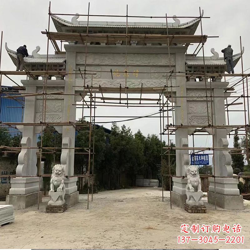 泰安领雕为您定制优雅牌坊雕塑