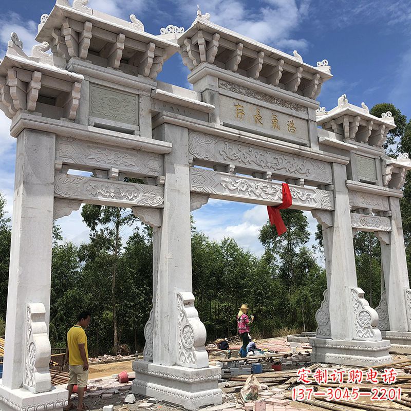 泰安石雕牌坊陵墓雕塑,让你的家族历史永载史册