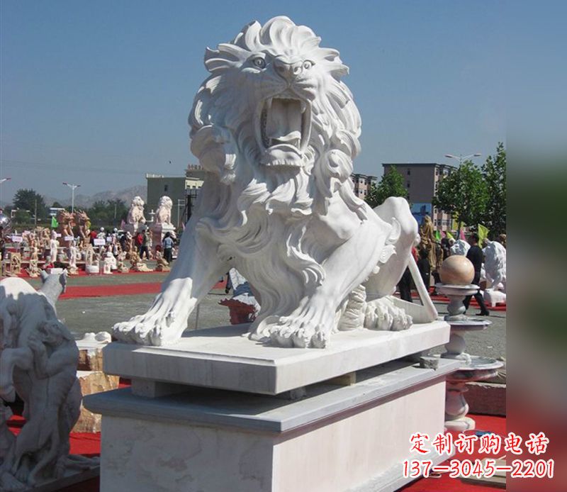 泰安狮子雕塑,带来王者气派